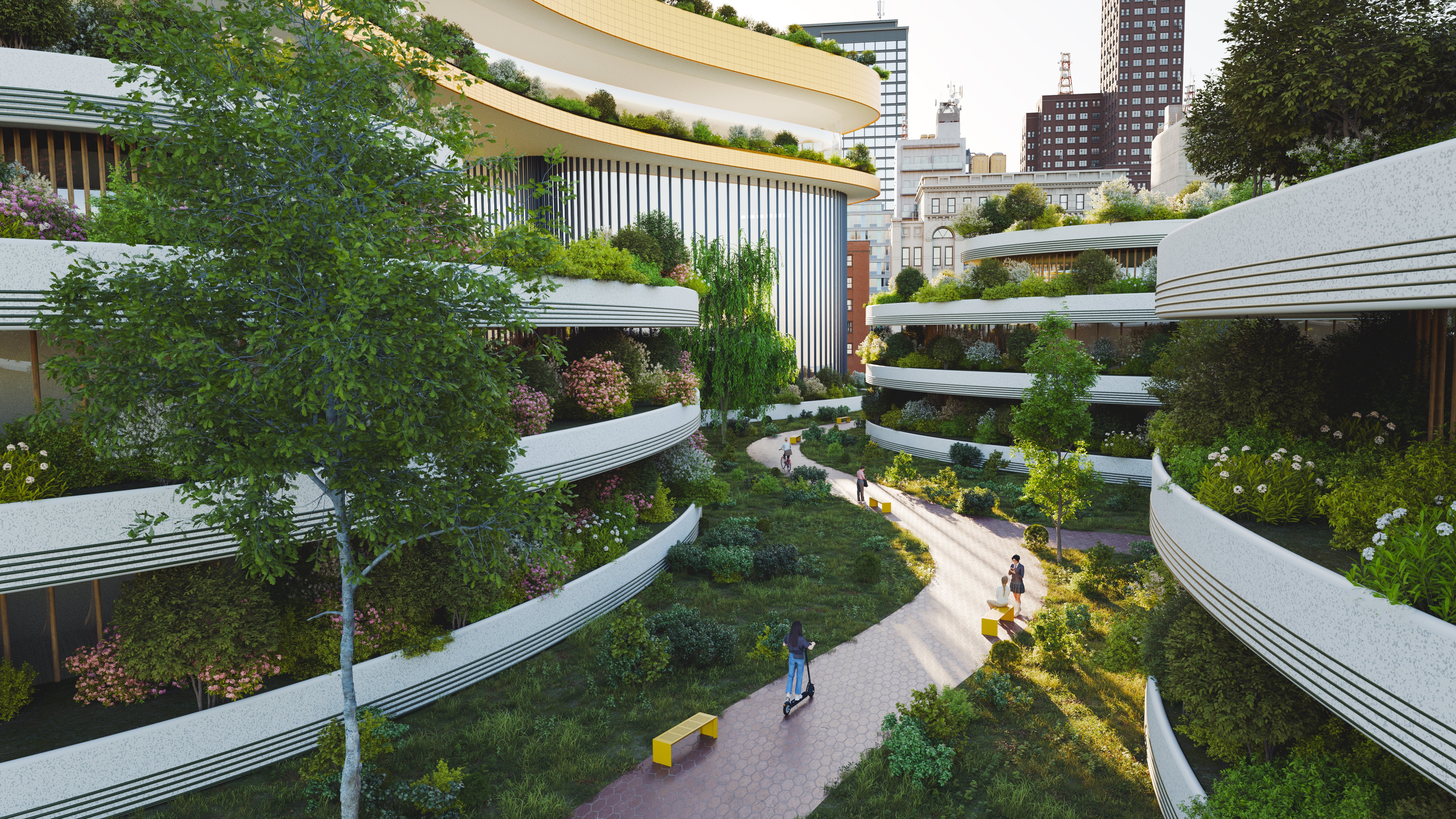 green residential area